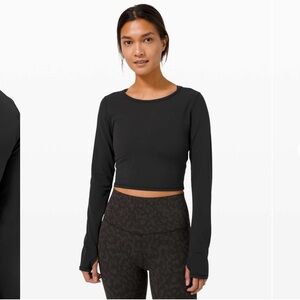 LULULEMON EVER ELATE CROPPED LONG SLEEVE *NULU